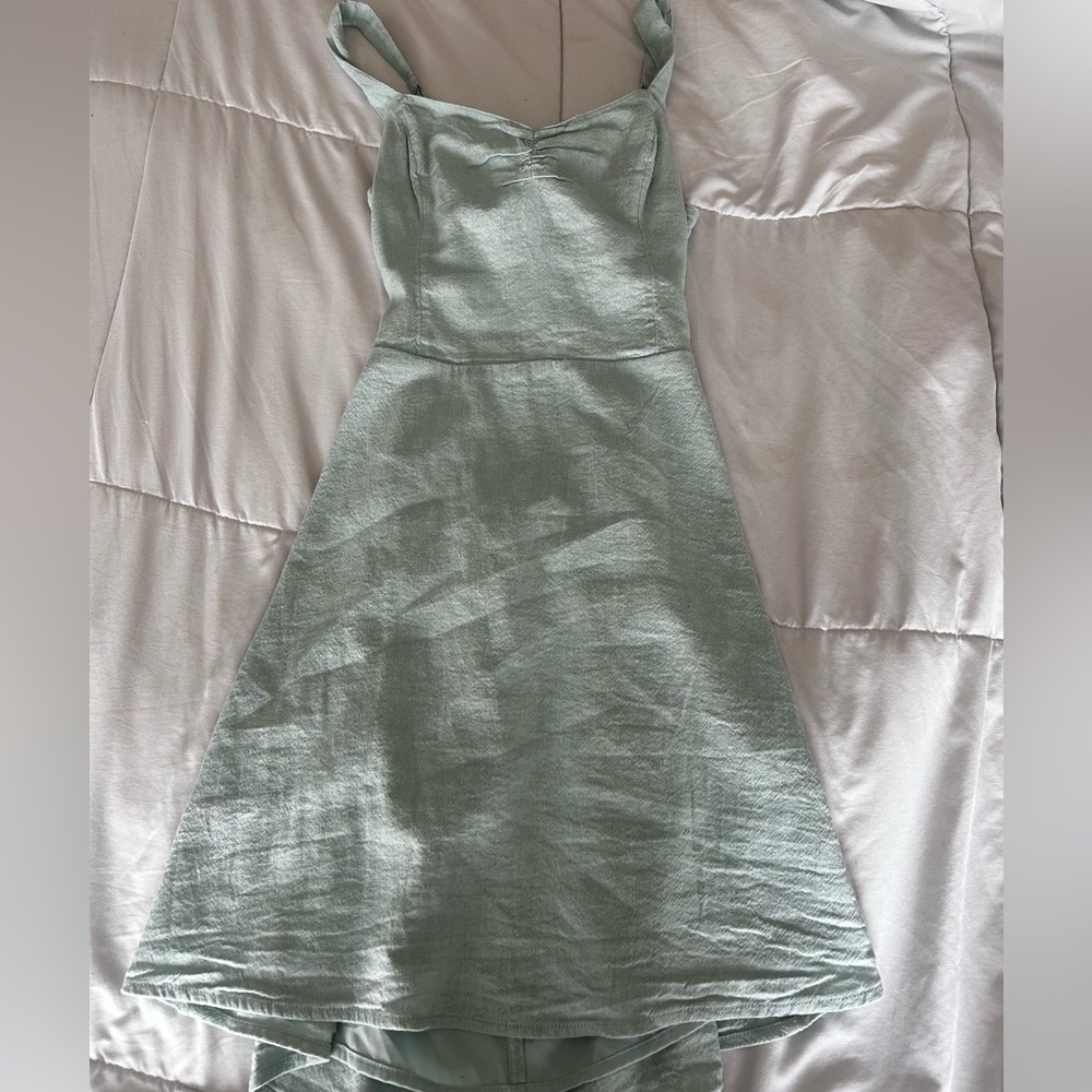 NWT Hollister light teal dress with open back